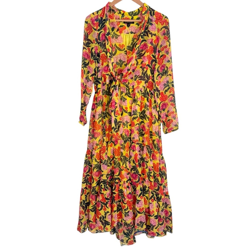 Saloni Alexia Azalea Silk Maxi Dress - Picture 3 of 14